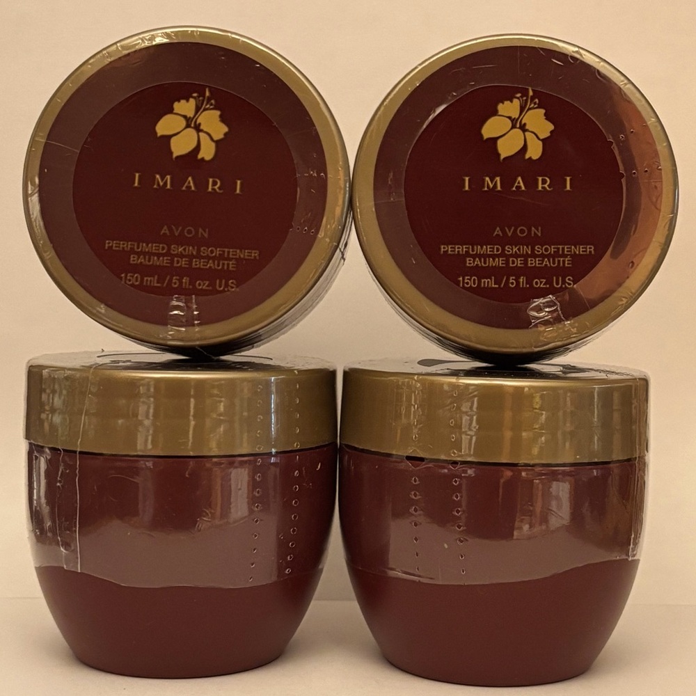 Four (4) Avon Imari perfumed skin softeners - SEALED